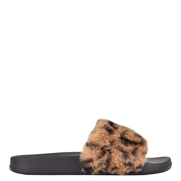 Nine West Stayhome Cozy Flat Leopard Slippers | South Africa 10C45-5P62
